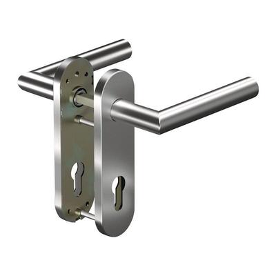 Kurzschildgarnitur core 8906 8 mm / 7051K 72MM Edelstahl er pz abgerundet Drückergarnitur Image