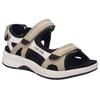 Sandale JOSEF SEIBEL "Estelle 02", Damen, Gr. 39, bunt (beige, multi), Leder, Textil, sportlich, Schuhe, Trekkingsandale, Outdoorschuh mit verstellbaren Klettverschlüssen