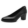 Pumps TAMARIS, Damen, Gr. 36, schwarz, Leder, elegant, Schuhe, Trichterabsatz, Abendschuh, Festtagsschuh in zeitloser Optik, Topseller