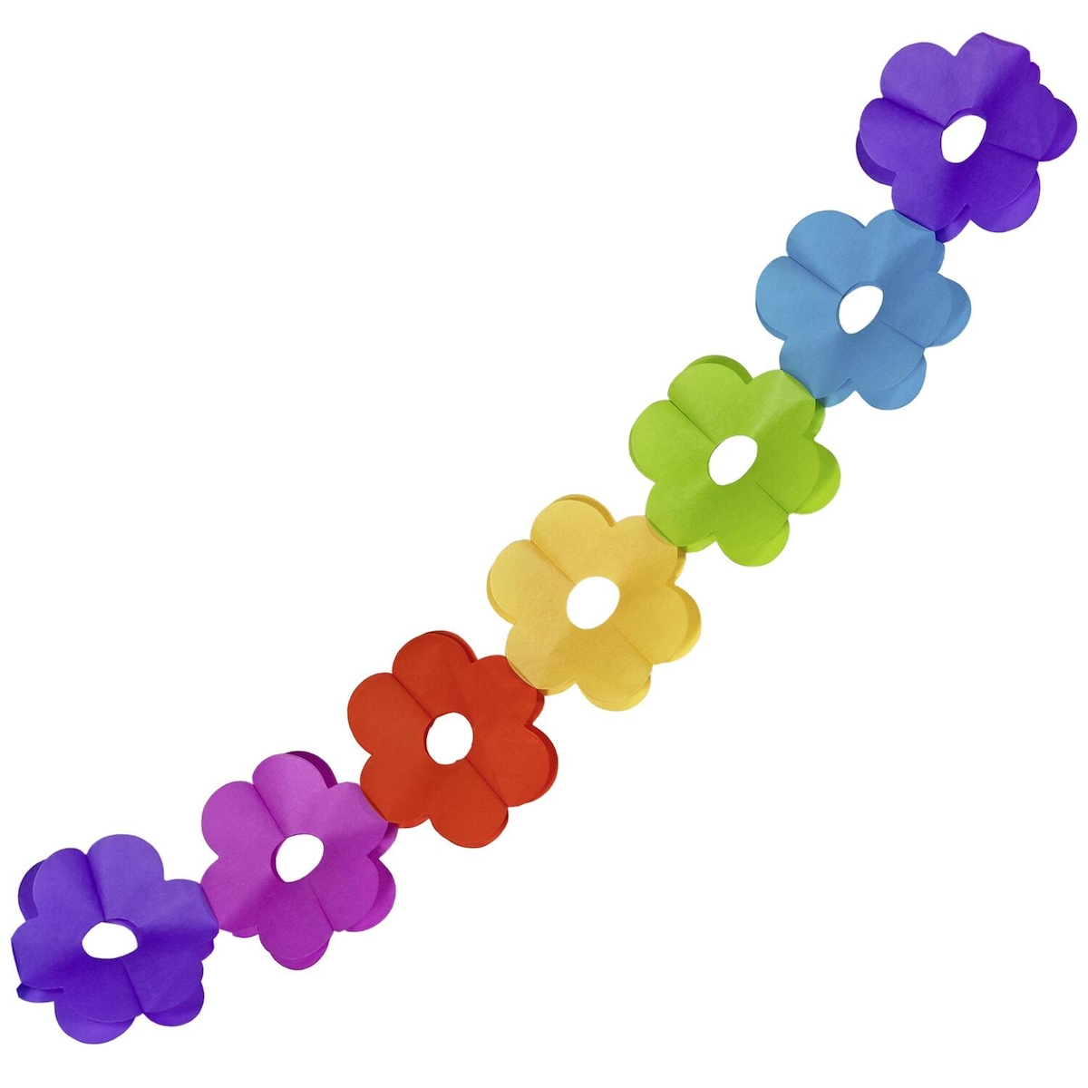 VEPATIM 2 Blumen-Girlande "Farbenspiel" aus Papier schwer entflammbar Ø18cm 3.6m Image