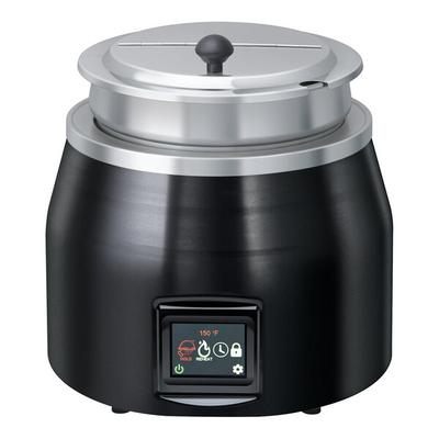 Hatco SWC11QTBB515 11 Qt. Bold Black Stainless Steel Countertop Dry Soup Well - 120V, 675W