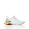 Sneaker PLEIN SPORT "Thunder Force Genx", Gr. 44, Normalschaft, 0116, weiß, gold, Schuhe