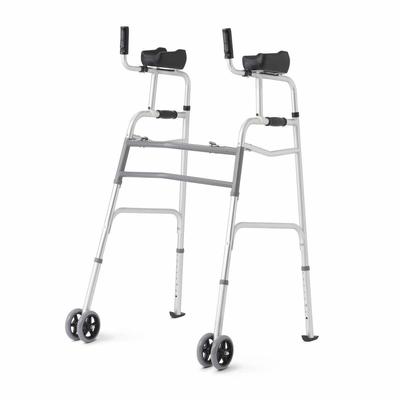 Medline Medline Aluminum Upright Folding Walker with 5