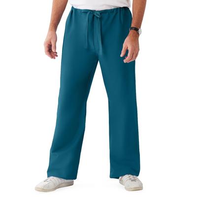 Medline ComfortEase Unisex Reversible Scrub Pants with Drawstring Waist, Caribbean Blue, Regular Inseam, Size 2XL, Color Code, 1 EA (900JCBXXL-CM)