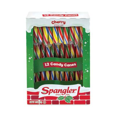 Spangler Cherry Candy Canes, 6 oz Box, 12 Candy Canes/Box, 3 Boxes/Carton (GRR211X0001)