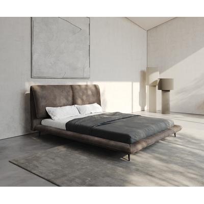 DELIFE Polsterbettgestell Cusino 140x200 cm Mikrofaser Taupe Vintage, Polsterbetten Image