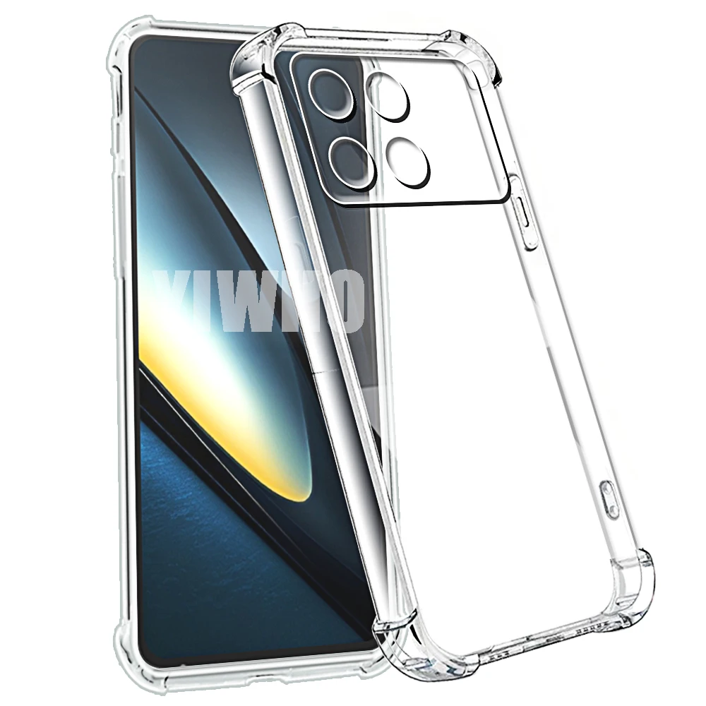 Custodia per telefono trasparente Airbag per Xiaomi Poco F6 X6 X5 F5 F4 F3 X4 X3 Pro 5G M6Pro 4G M5S Custodia protettiva antiurto posteriore in TPU