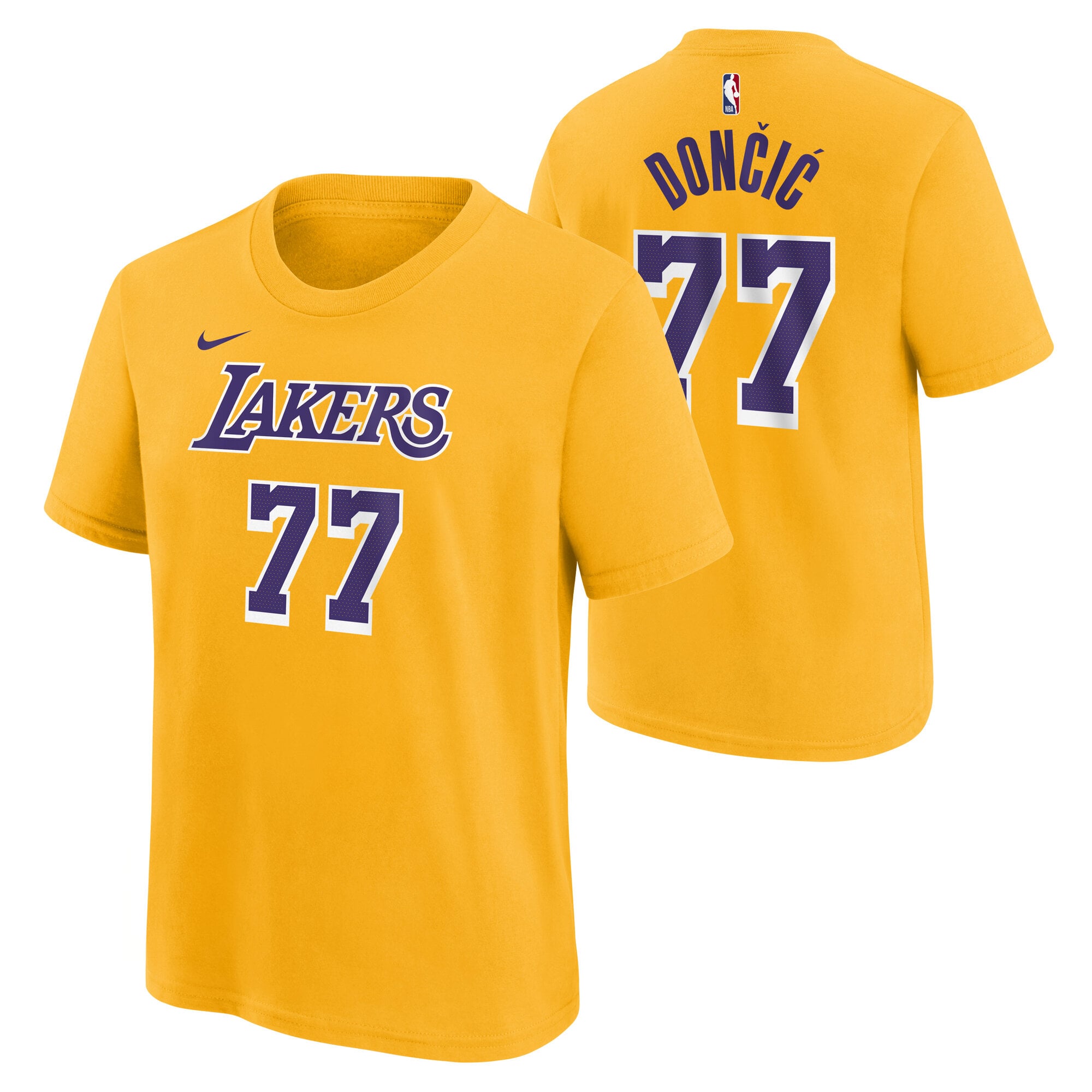 T-shirt Nike Icon avec nom et numéro des Los Angeles Lakers - Luka Doncic - Jeunesse - unisexe Taille: S (8)