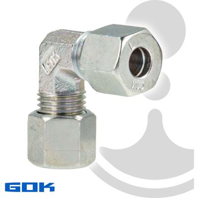 Schneidringverschraubung Typ w - 90° Winkel Verschraubung ø 8 x 8 mm, Stahl verzinkt, Schneidring Image