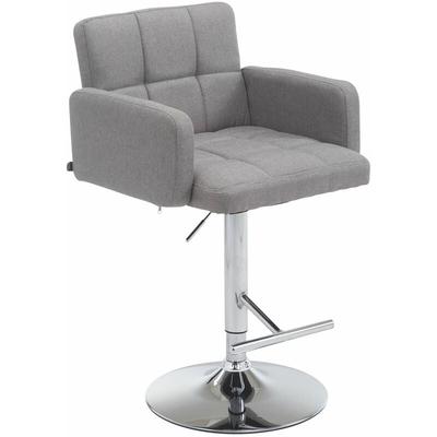 CLP - Barhocker Los Angeles Stoff grau chrom Image