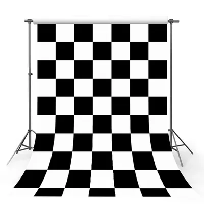 Mehofond Photography Background Black and White Square Geometric Squares Floor Mosaic Checkered Party Decor Photo Backdrop Studi