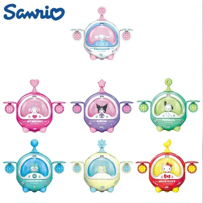 New Kawaii Sanrio Gacha Spaceship Blind Box Hello Kitty Melody Kuromi 7 Styles Assembling Model