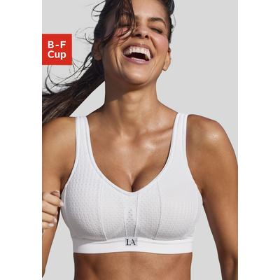 Sport-BH LASCANA ACTIVE, Damen, Gr. 105, Cup D, weiß, Netz, Obermaterial: 74% Polyamid, 14% Elasthan, 12% Polyester (COO