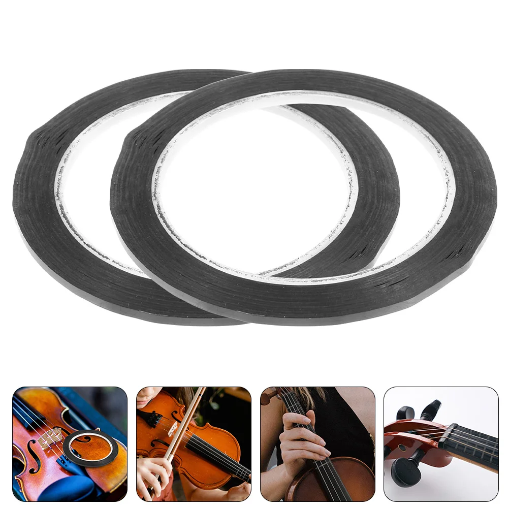 2Pcs Black Positioning Tape Violin Sticker Cello Tape Instruments Accessory Musical Note Scale Sticker Violin Parts