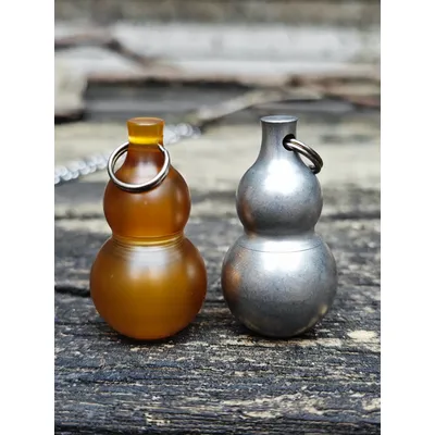 1PC Gourd Creative Storage Bottle EDC Pendant Waterproof Bin Titanium PEI First Aid Small Medicine
