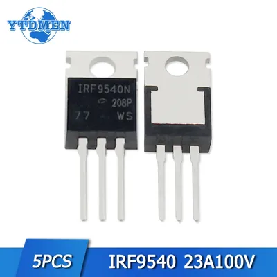 5pcs IRF9540 Transistor MOSFET 9540 IRF9540PBF TO220 MOSFT FETs 100V 23A Field Effect Transistors
