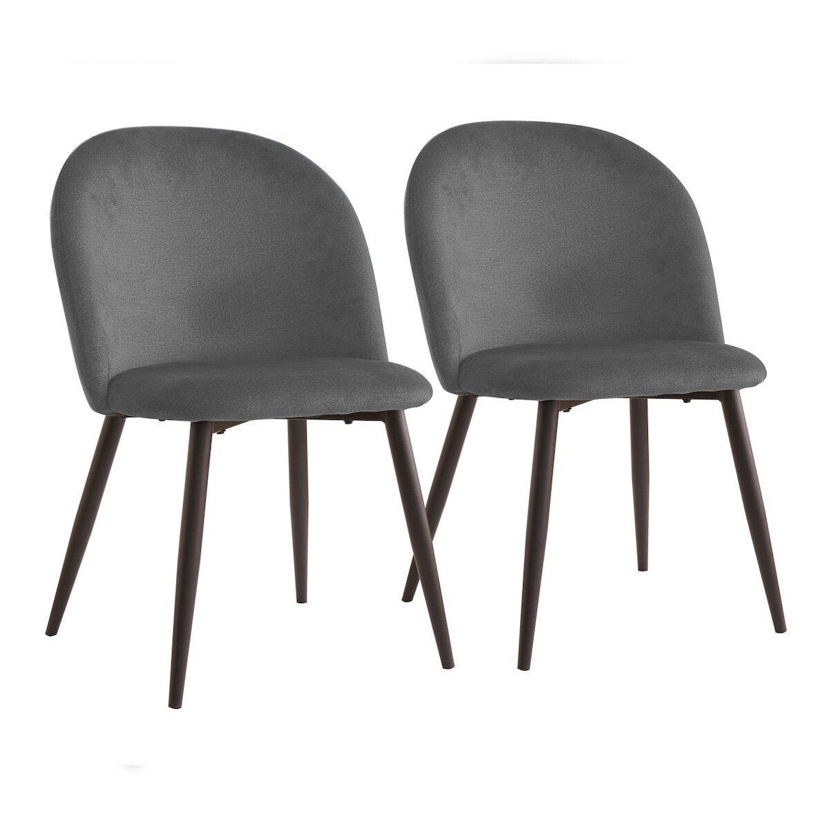 METRO PROFESSIONAL Gepolsterter Restaurantstuhl Lika 2er Set, Stahl/Polyester, grau/schwarz Image