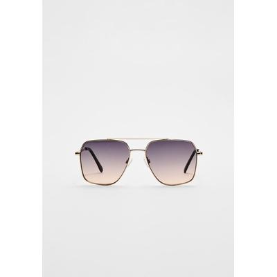 Stradivarius Metal sunglasses with double bridge Brown OS