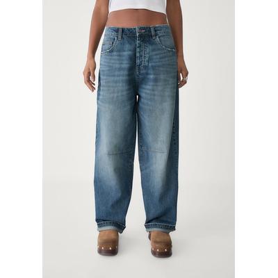 Stradivarius Adjustable baggy jeans Overdyed blue 10