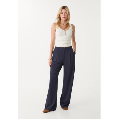 Stradivarius Smart straight-leg trousers Dark blue 16