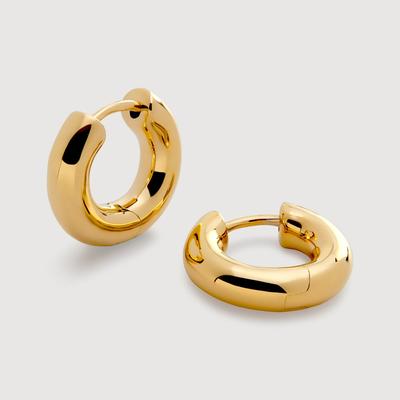 Gold Click Huggie Earrings