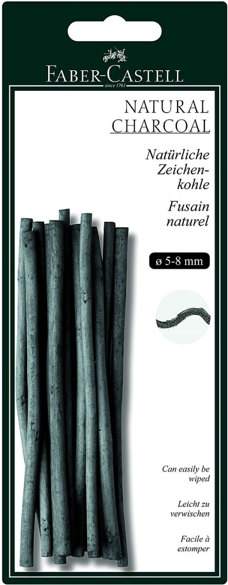 FABER CASTELL Zeichenkohle Pitt monochrom natürlich ca. 5-8 mm Image