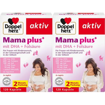 2x Doppelherz Mama plus mit DHA+Folsäure Kapseln 2x120 St Image