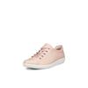 Schnürschuh ECCO "Ecco Soft 2.0", Damen, Gr. 40, rosa (rosé), Leder, sportlich, Schuhe, Freizeitschuh, Halbschuh, Schnürschuh mit dezenter Logo Prägung