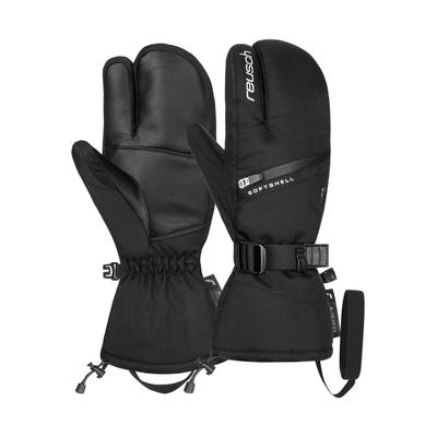 Fäustlinge REUSCH "Demi R-TEX XT Lobster", Damen, Gr. 8, silber (schwarz, silberfarben), 94% Polyester, 6% Polyurethan, mehrfarbig, feminin, Handschuhe, mit wasserdichter und atmungsaktiver Funktion Image