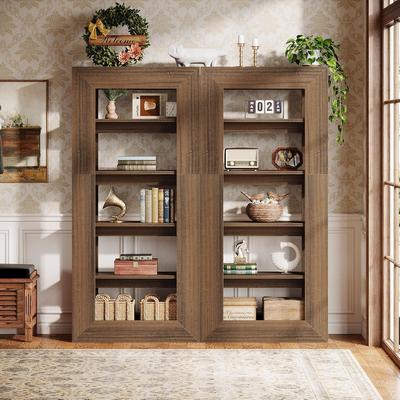 5-Tier Bookshelf, 70.9 Inches Tall Bookcase, Wooden Open Book Shelf