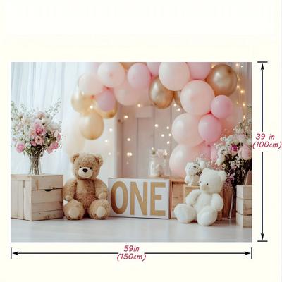 TEMU 1pc Backdrop And Balloons, , And Decor, Photography , For Decoration, Use Image
