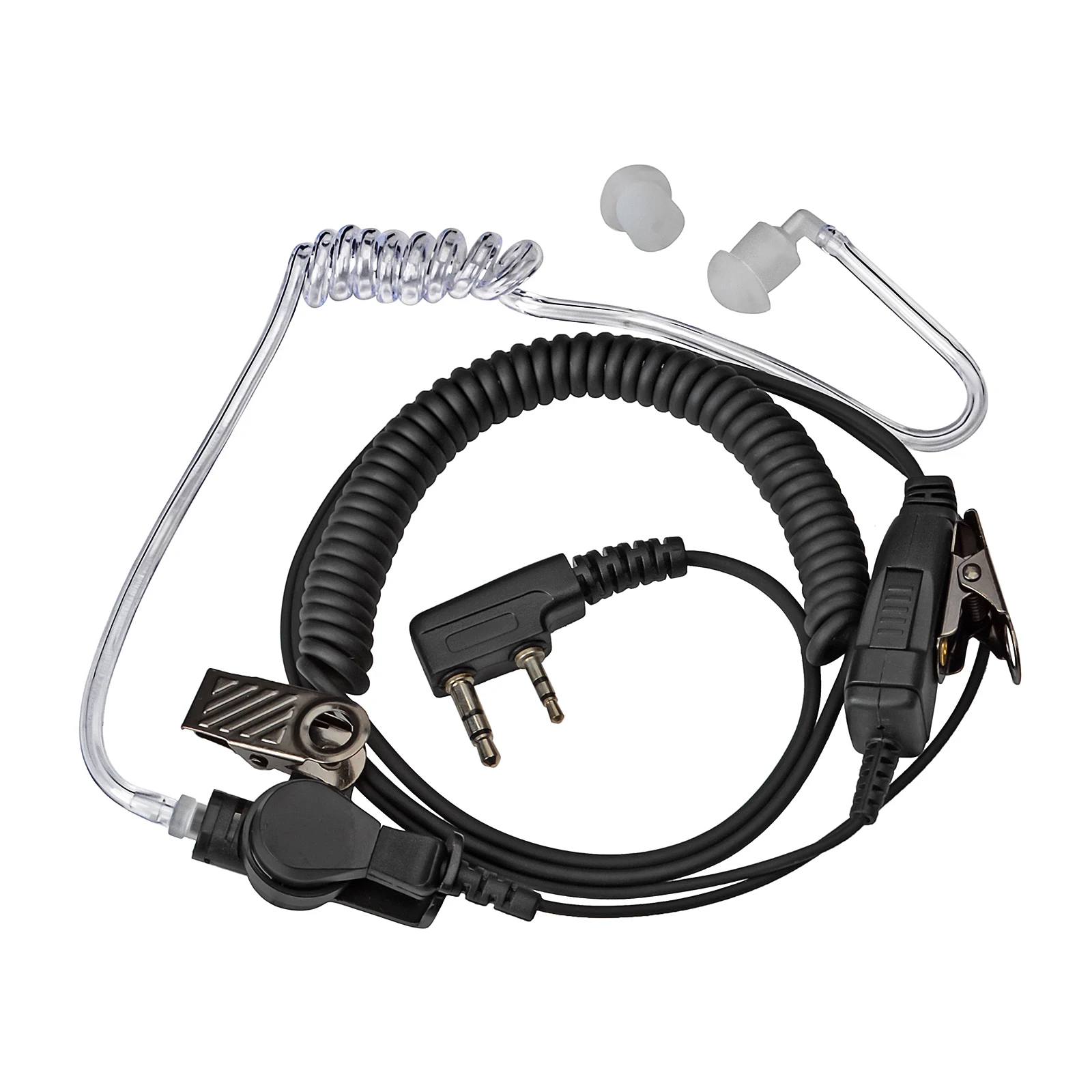 2-poliges verdecktes Akustikrohr-Ohrhörer-Überwachungs-Headset mit Mikrofon für Kenwood Retevis PUXING Baofeng UV-5R BF-888S 2-Wege-Radio Image