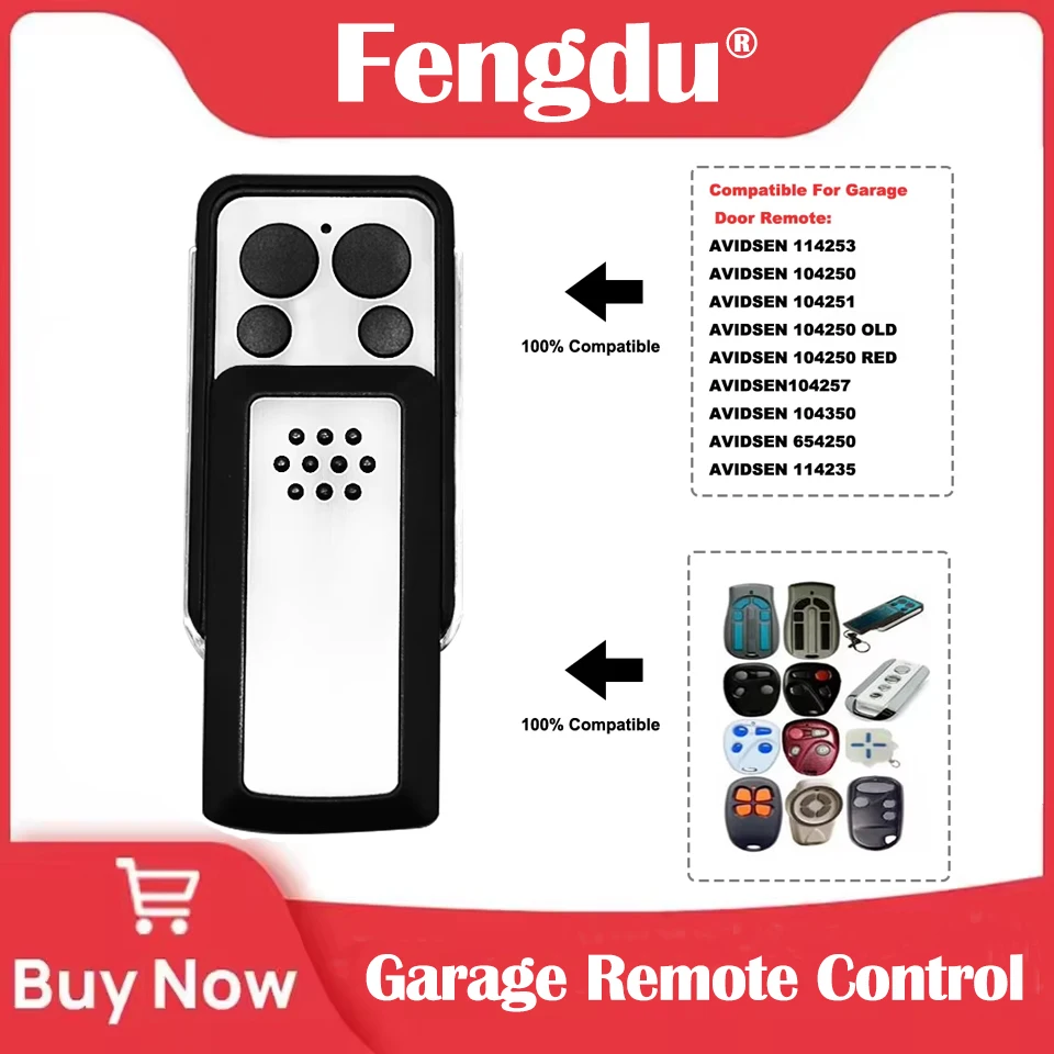 Avidsen 114253 Rolling Code Garagentor-Fernbedienung 433,92 MHz, kompatibel mit 104250 104700 104251 654250 10425 Image