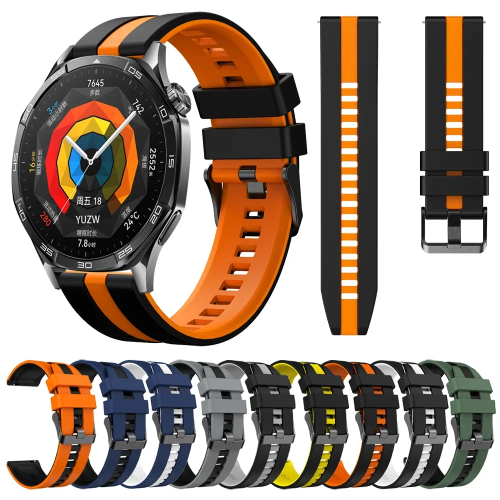 20mm 22mm Uhrenarmbänder Für HUAWEI UHR GT 5 Pro 46mm GT5 4 3 2 46 42mm UHR 4 Gt2 Gt3 Pro Smart Uhren Band Silikon Armband Image