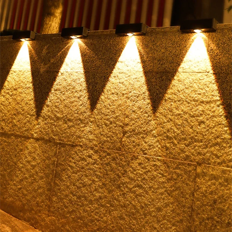 LED Solar Garten leuchten super helle wasserdichte solar betriebene Lampen Balkon Treppen Straßen beleuchtung im Freien Sonnenlicht LED-Leuchten