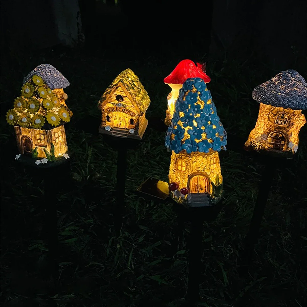 Outdoor LED Solar Garten Lichter wasserdichte Cartoon Pilz Licht Hof Landschaft Weg Rasen Straße Dekoration solar betriebene Lampe