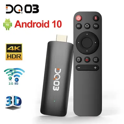 DQ03 Mini-TV-Stick Android 10 Quad Core ARM Cortex A53 2 GB 16 GB Unterstützung 4K H.265 2,4 G & 5,8 G WLAN-Streaming Smart TV Box 1 GB 8 GB
