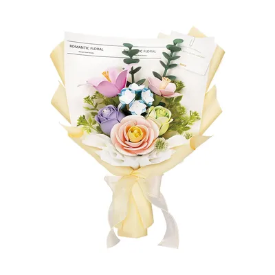 Robotime Rokr Blumen Bloom Bastelset 3D-Puzzle-Blumenstrauß-Set Ewige Blumen Romantisches Geschenk Image