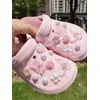20 Stück rosa abnehmbare süße Bären-Schuhzubehör für Heimwerker, geeignet für Sandalen und Schuhe