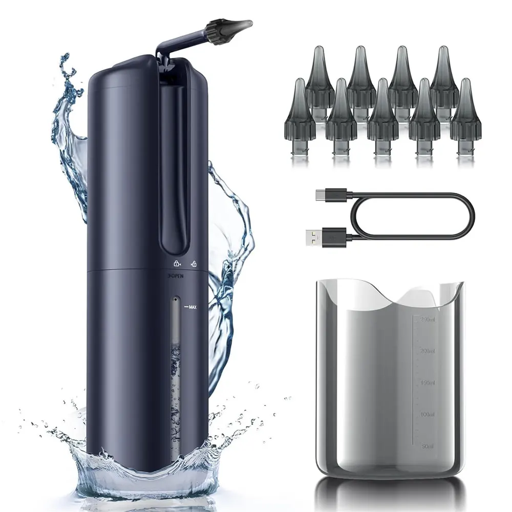 Elektrischer Ohrenreiniger, Ohrenschmalzentfernung, Bewässerungsset, sicheres Ohrbewässerungsspülsystem mit 4-Drucksätzen, effektiver Reiniger Image