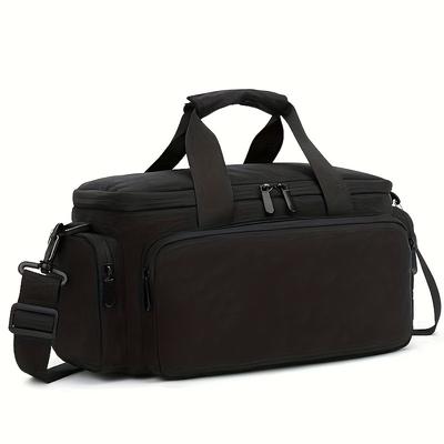 TEMU Polyamide Camcorder Case - Portable Padded Shoulder Bag With Large Capacity And Adjustable Strap For Dslr Cameras