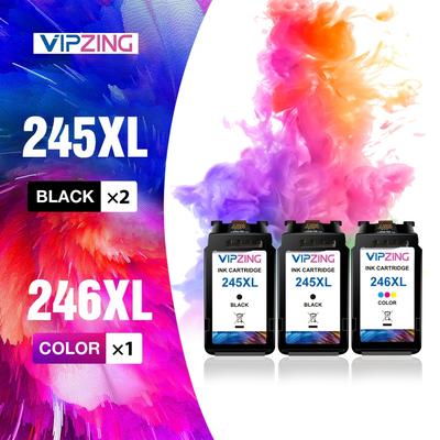 TEMU Vipzing Compatible 245xl 246xl Ink Cartridge Replacement For Pg-245xl Cl-246xl 243xl 244xl For Mx492 Mx490 Mg2522 Mg2922 Mg2520 Mg2920 Mg2420 Tr4520 Ts3122 Printer Black Color