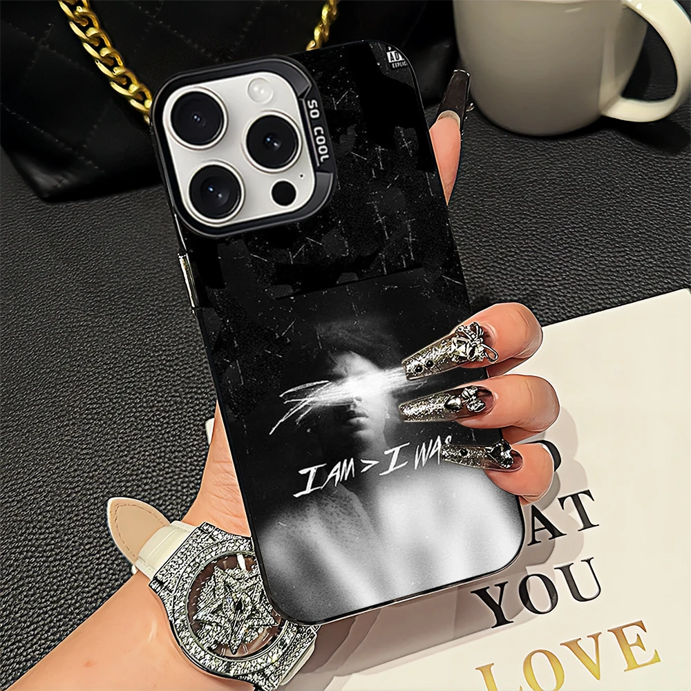 Funda 21 S-Savage I-ISSA Rapper Handyhülle für iPhone 16 12 13 14 15 Pro Max Plus Objektiv Kreis IMD Laser Shell Image