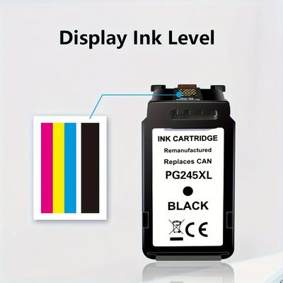 TEMU 245xl Cartridge For Printer Ink 245 Black Xl Pg-245 Pg 243 Pg-243 Compatible With Cannon Mx490 Mx492 Mg2522 Ts3100 Ts3122 Ts3300 Ts3322 Tr4500 Tr4520 Tr4522 Printer