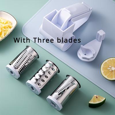 TEMU 1pc Multifunctional Manual Cheese Grater, Hand-crank Rotary Cheese , Gadget For Shredding Cheese, Steel Material