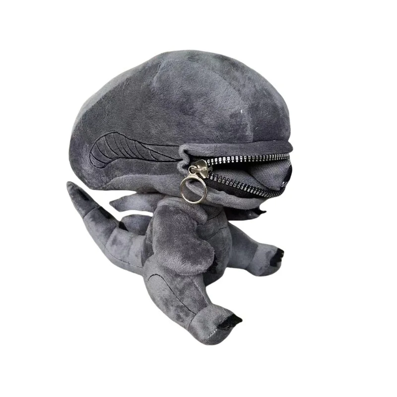 Alien Xenomorph geformte Reißverschluss Mund Plüsch Puppe Kawaii Plüsch Kissen Stofftiere Cartoon Dekor trendige Spielzeug Geburtstagsgeschenk Image