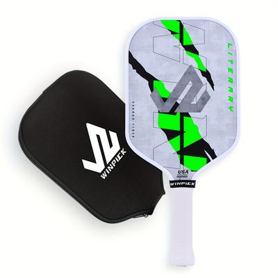 TEMU Pickleball Paddle, Carbon Fiber Surface Thermoformed Pickleball Paddles With Foam Walls, With 16mm Polypropylene Honeycomb , & Power Pickleball Racket