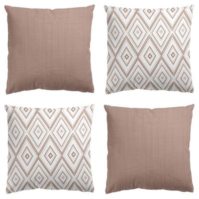 TEMU 4pcs Pillowcase, Bohemian Style, Stylish And Simple Room Sofa Cushion Cover, Suitable For Rooms And Places, No Pillow Core, Polyester Material