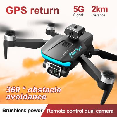 TEMU 40min Long- Gps Drone With Dual Cameras, Brushless Motor, Foldable Design, Obstacle Avoidance, Perfect Gift For Halloween, Christmas, New Year