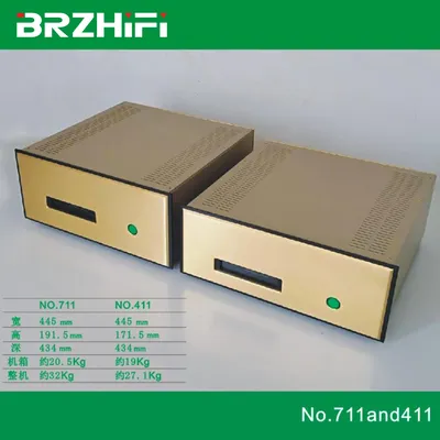 BRZHIFI FM711 FM411 Leistungsverstärker-Chassis Präzisionsstahlplattenbiegen zahlt Hommage an den Image